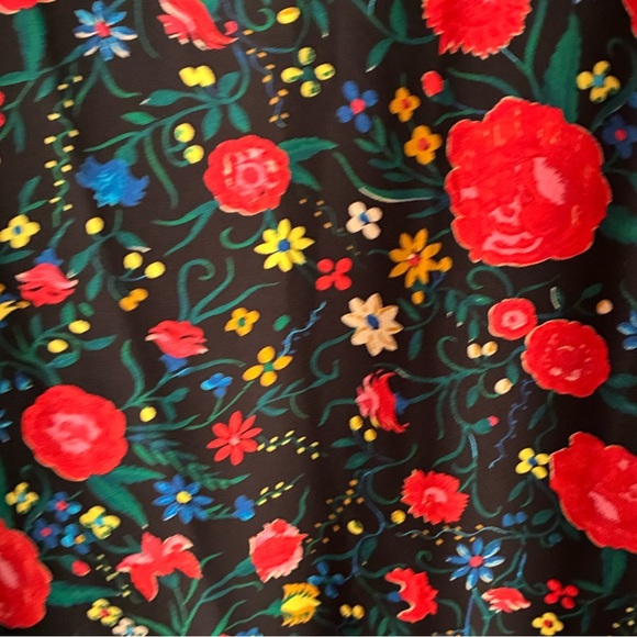 J. Crew Women’s Floral Printed Flutter Sleeveless Multicolor Keyhole Dress XS - Picture 10 of 15